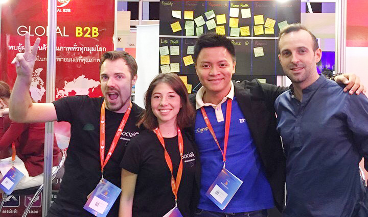 Dody (second from the right) with his colleagues in Bangkok